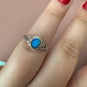 Opal Sterling Silver Ring